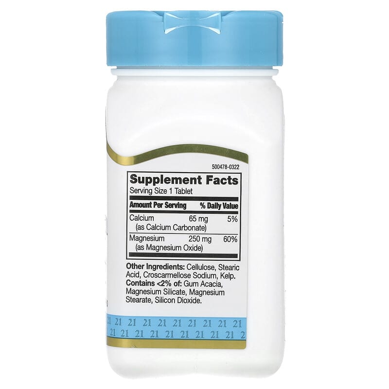 21st Century Magnesium 250 mg, 110 Tablets