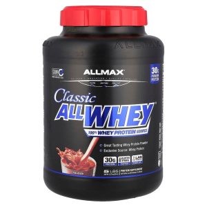 Classic AllWhey 100% Whey Protein Source, Chocolate, 5 lbs (2.27 kg) by AllMax