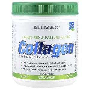 Collagen with Biotin and Vitamin C, Unflavored, 15.5 oz (440 g) by AllMax