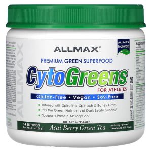 Cytogreens Premium Green Superfood for Athletes, Acai Berry Green Tea, 4.4 oz (125 g) by AllMax