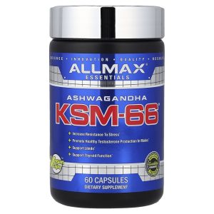 Ashwagandha KSM-66, 60 Capsules, 300 mg per Capsule by Allmax Essentials