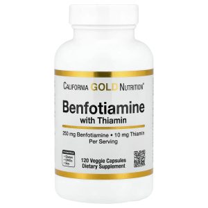 Benfotiamine with Thiamine 250 mg, 120 Veggie Capsules by California Gold Nutrition