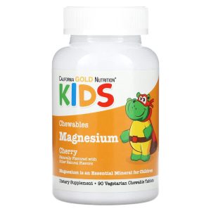 Chewable Magnesium for Children Cherry, 90 Vegetarian Tablets, 50 mg per Tablet by California Gold Nutrition