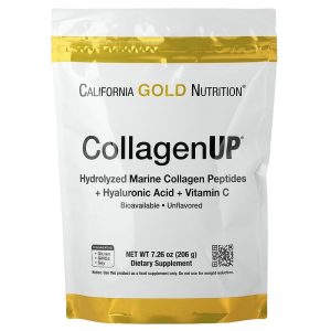 CollagenUP Hydrolyzed Marine Collagen Peptides with Hyaluronic Acid and Vitamin C, Unflavored, 7.26 oz (206 g) by California Gold Nutrition