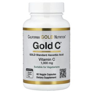 Gold C, USP Grade Vitamin C, 1,000 mg, 60 Veggie Capsules by California Gold Nutrition