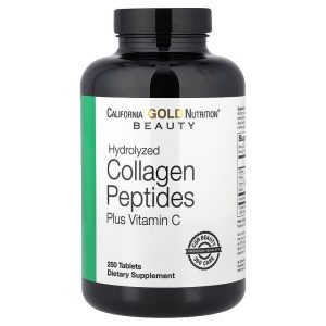Hydrolyzed Collagen Peptides Type I & III and Vitamin C, 250 Tablets by California Gold Nutrition