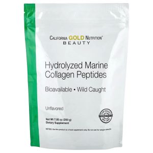 Hydrolyzed Marine Collagen Peptides, Unflavored, 7.05 oz (200 g) by California Gold Nutrition