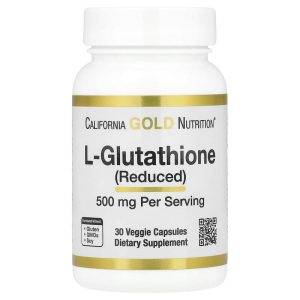 L-Glutathione Reduced 500 mg, 30 Veggie Capsules by California Gold Nutrition