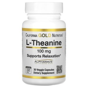 L-Theanine Featuring AlphaWave, 100 mg, 30 Veggie Capsules by California Gold Nutrition