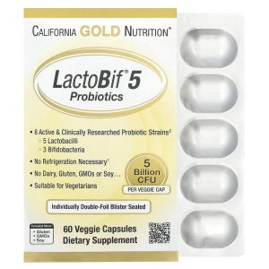 LactoBif Probiotics, 5 Billion CFU, 60 Veggie Capsules by California Gold Nutrition