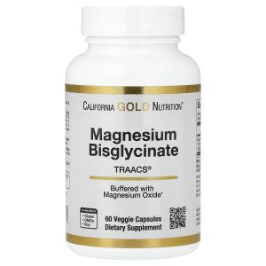 Magnesium Bisglycinate Chelate Albion TRAACS, 60 Veggie Capsules, 100 mg per Capsule by California Gold Nutrition