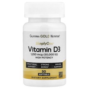 Vitamin D3 1,250 mcg (50,000 IU), 50 Softgels by California Gold Nutrition