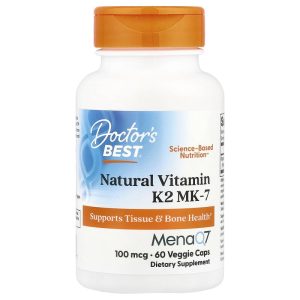 Natural Vitamin K2 MK-7 100 mcg, 60 Veggie Caps by Doctor's Best