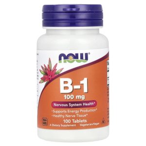 B-1 100 mg, 100 Tablets by NOW Foods