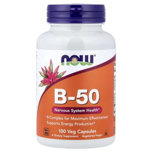 B-50, 100 Veg Capsules by NOW Foods