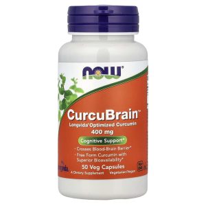 Curcubrain 400 mg, 50 Veg Capsules by NOW Foods