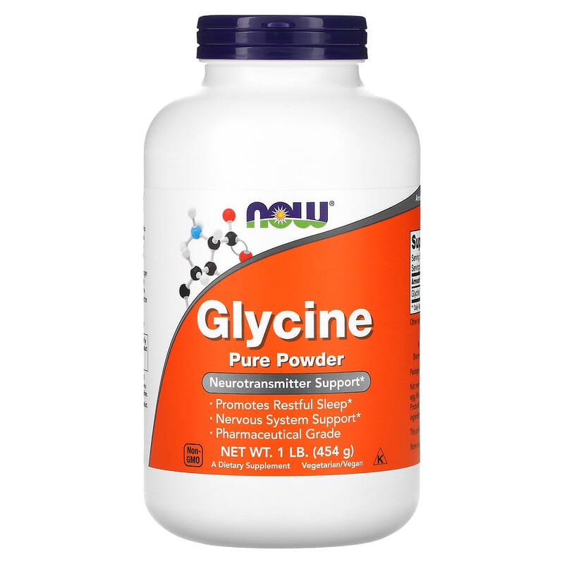 Glycine Pure Powder, 1 lb (454 g) by NOW Foods