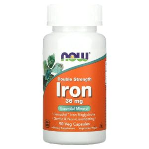 Iron 36 mg, 90 Veg Capsules by NOW Foods