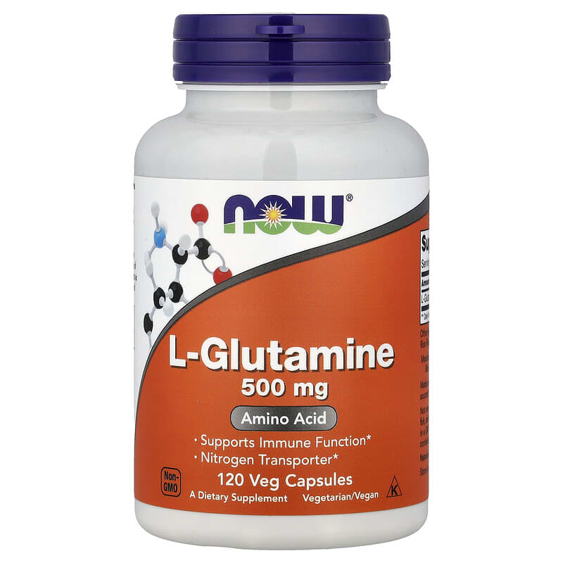 L-Glutamine 500 mg, 120 Veg Capsules by NOW Foods