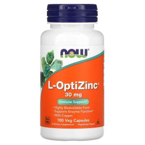 L-OptiZinc, 100 Veg Capsules by NOW Foods