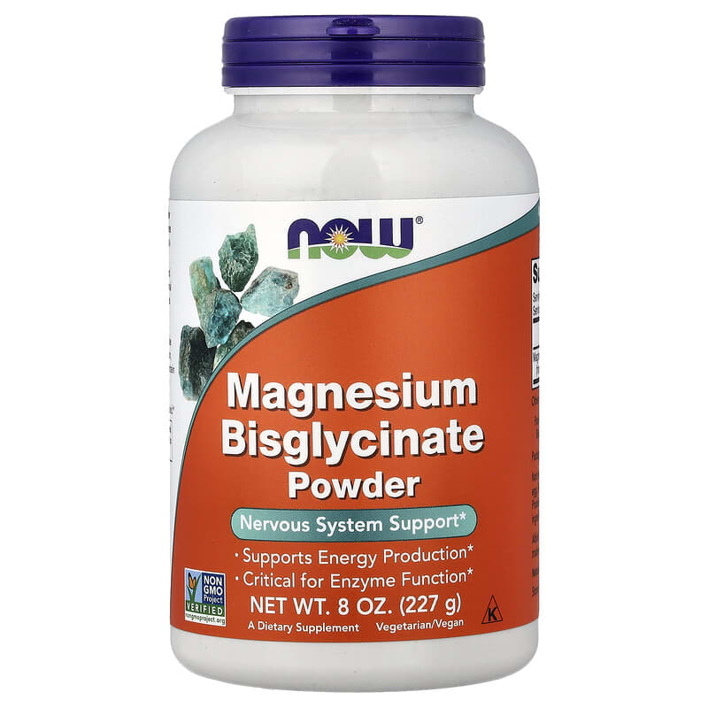 Magnesium Bisglycinate Powder, 8 oz (227 g) by NOW Foods