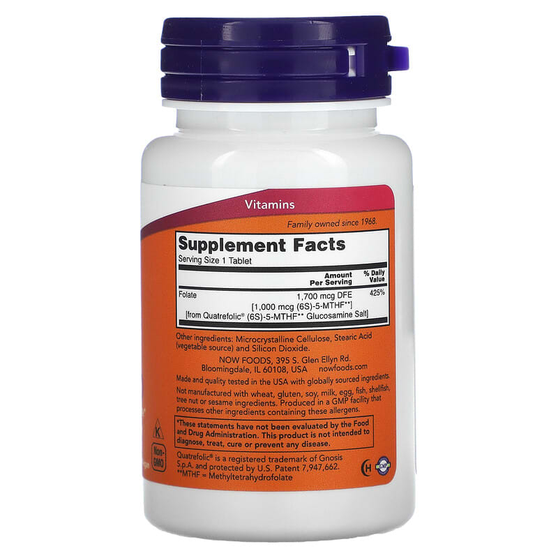 Methyl Folate 1,000 mcg, 90 Tablets by NOW Foods