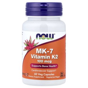 MK-7 Vitamin K-2 100 mcg, 60 Veg Capsules by NOW Foods